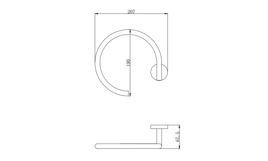 Держатель полотенец Aquatek кольцо Вега AQ4012CR, Хром фото 2