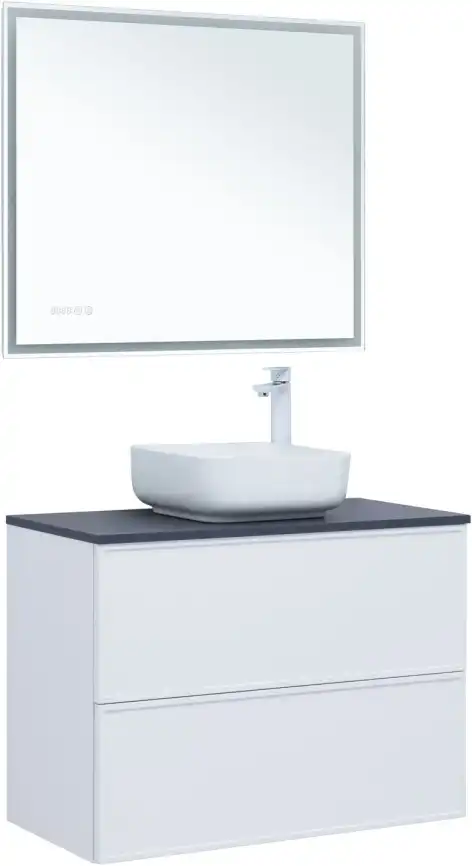 Тумба под раковину Aquanet Арт 90 белый матовый 313256 фото 9