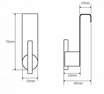 Одинарный крючок для одежды 2 см BEMETA NEO Нержавеющая сталь 104106153 фото 2