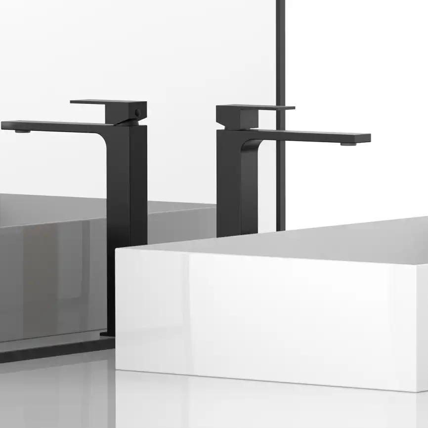 Смеситель для раковины Vincea Cube VBF-1C02MB однорычажный, черный фото 1