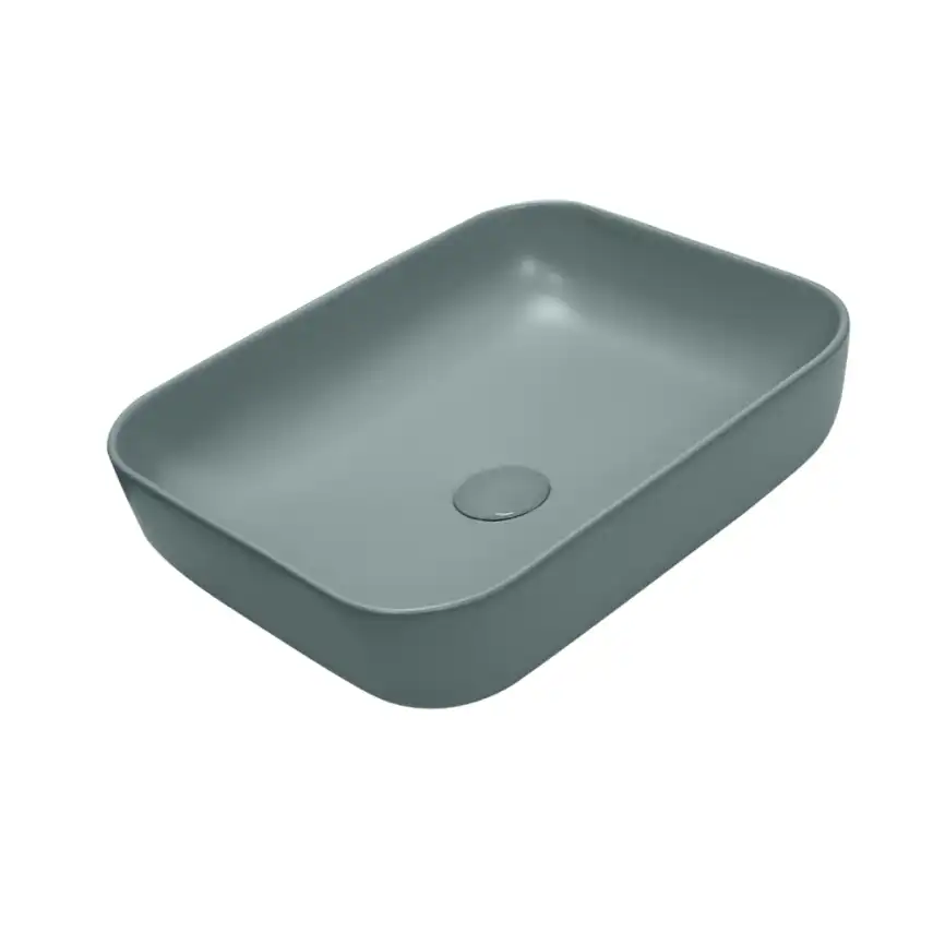 Раковина AVS Розал 50x39 зеленая матовая с донным клапаном фото 3