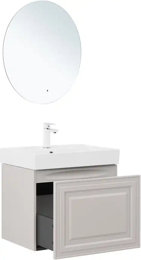 Тумба под раковину Aquanet Агата 60 бежевый, 345486 фото 6