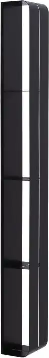 Полка Aquanet Магнум 15x130 черная матовая, вертикальная фото 1