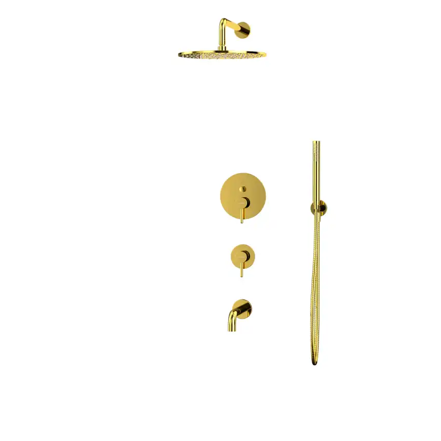 Душевая система для ванны WHITECROSS Y gold YSET07GL, скрытого монтажа, Золото глянцевое фото 2