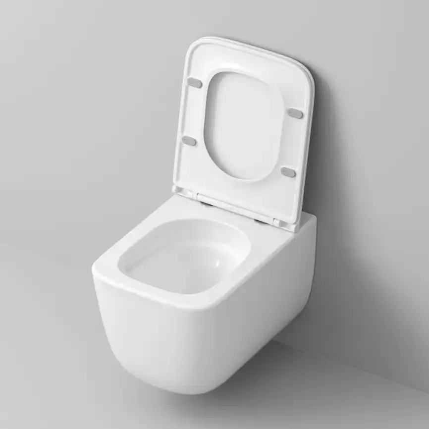 Подвесной унитаз Grossman GR-4409SQ безободковый, смыв торнадо, Белый глянцевый фото 3