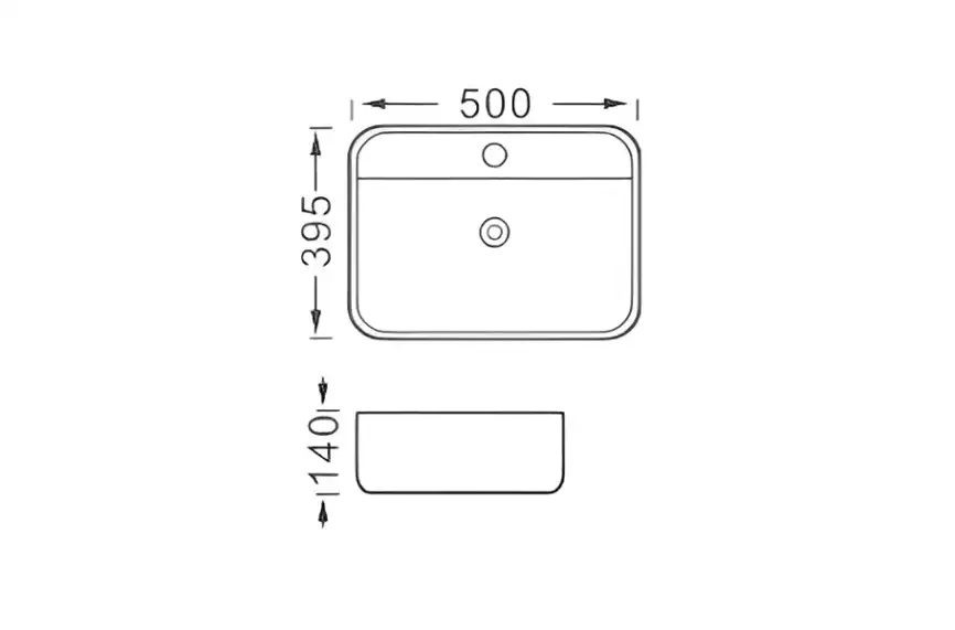 Раковина накладная Aquatek Вега 50х39,5х14 AQ5506-MB, Черная матовая фото 2