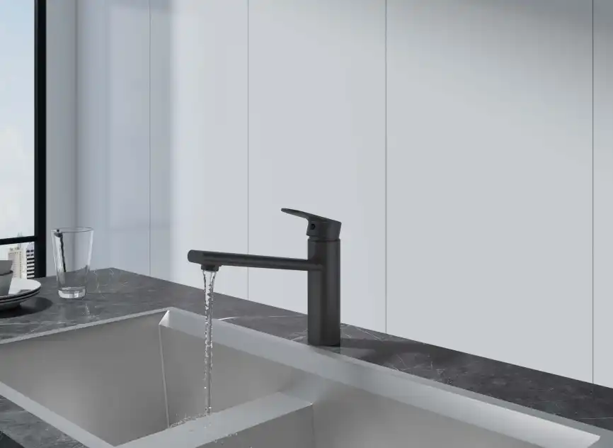 Смеситель для кухни Aquatek Ника AQ1880MB, Черный матовый фото 4