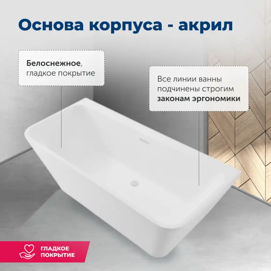 Акриловая ванна Aquanet Family Perfect 170x75 13775 Gloss Finish 260050 фото 3