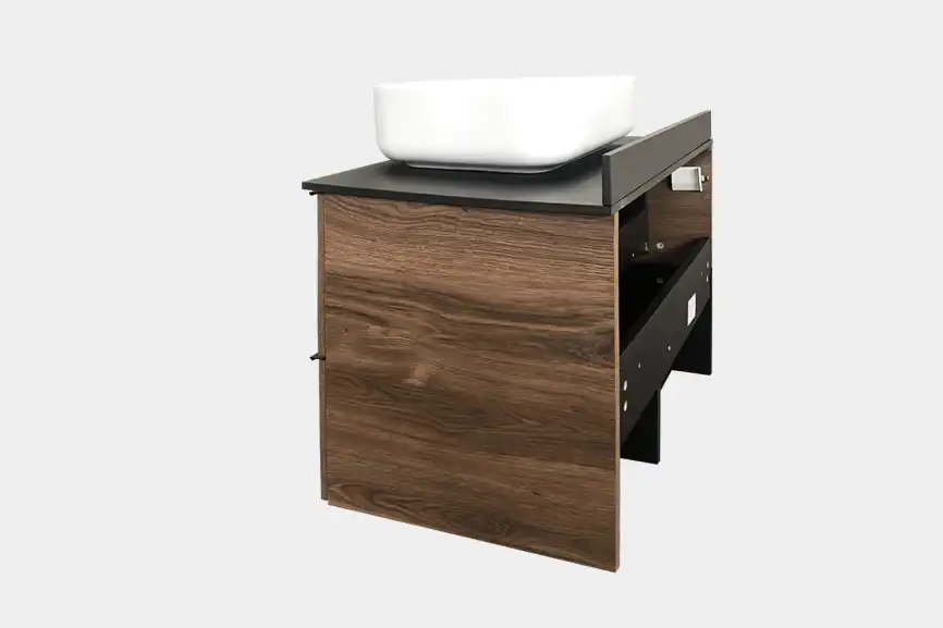 Тумба с умывальником Comforty Штутгарт 75 Дуб темно-коричневый, 00-00001884 фото 6