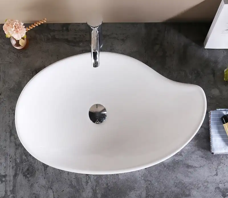 Раковина накладная CeramaLux 655х380х110 9052, цвет Белый фото 4