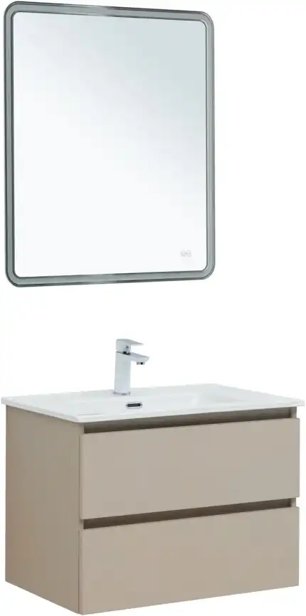 Тумба под раковину Aquanet Вега 2.0 70 бежевый, подвесная, 337942 фото 14