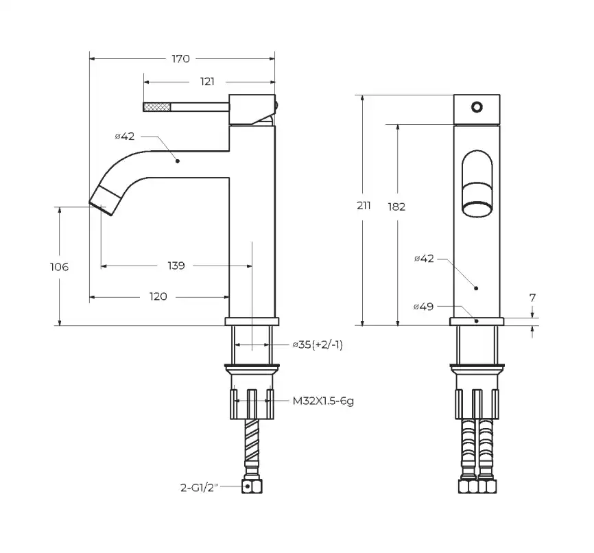 Смеситель для раковины Cezares RELAX-LS1-BORO, Брашированное золото фото 4