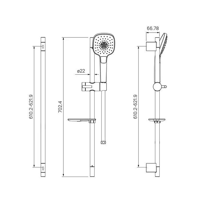 Душевой гарнитур IDDIS Sena SEN3F70i16  цвет, Глянцевый хром фото 9