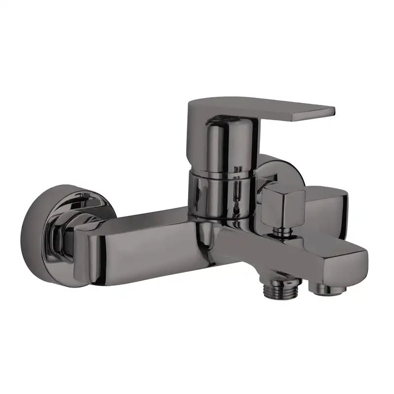 Смеситель для ванны Azario TREYA AZ-156805037, однорычажный, с коротким изливом, Графит брашированный фото 1