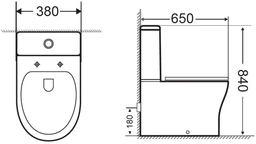 Сливной бачок Aquanet Roll-C-1 CL-12249B-1 фото 2