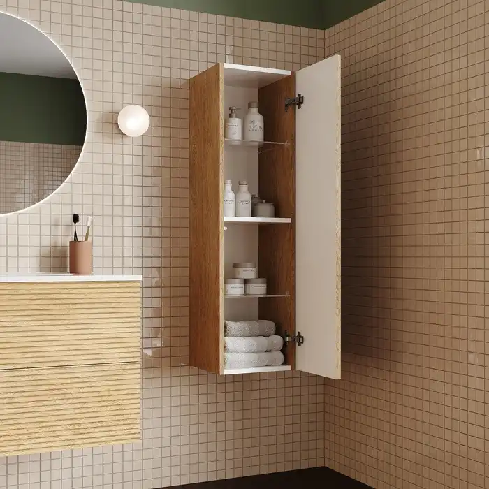 Шкаф пенал IDDIS Bild 30 BIL30V0i97 подвесной, Дуб светлый фото 5