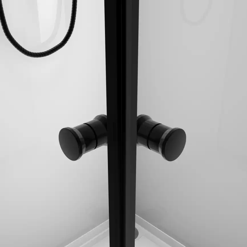 Душевая кабина Loranto 90х90 низкий поддон, прозрачное стекло, профиль Черный, CS-21801 фото 5