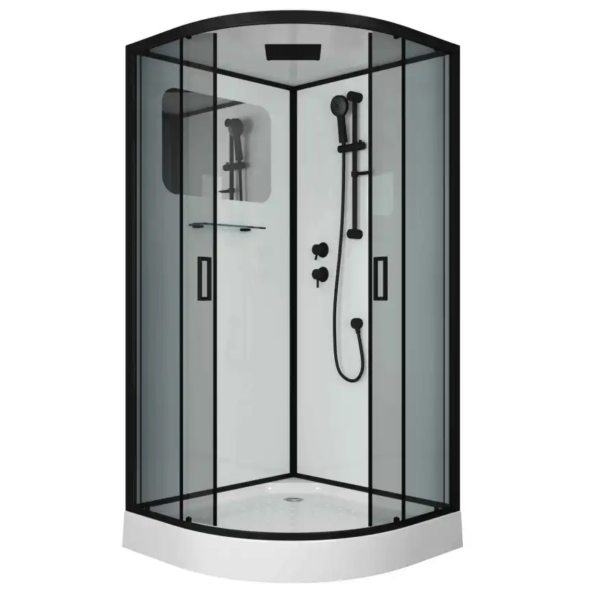 Душевая кабина Niagara Premium 100х100х210 NG-6902-01BLACK низкий поддон, без гидромассажа фото 1