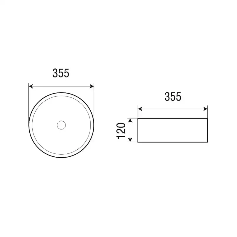 Раковина накладная Azario 355х355х120 AZ-3134, цвет Белый фото 3