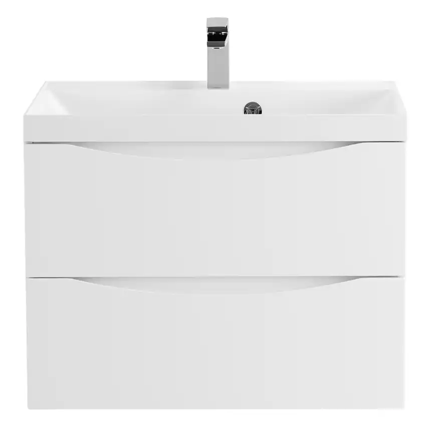 Тумба под раковину BelBagno MARINO-700-2C-SO-BL-P подвесная Bianco Lucido фото 1