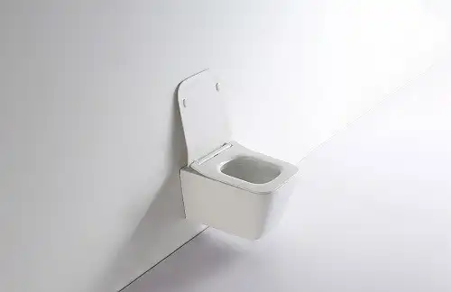 Унитаз подвесной CeramaLux 5170, безободковый с сиденьем микролифт Белый фото 5