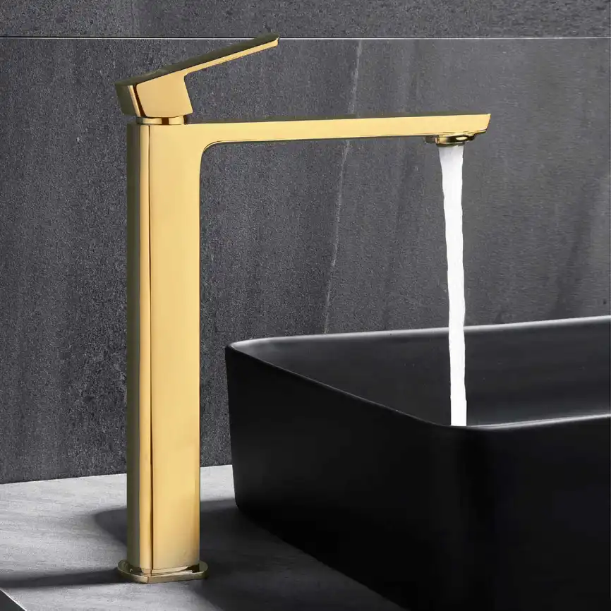 Смеситель для раковины Vincea Next VBF-1N2BG однорычажный, брашированное золото фото 1