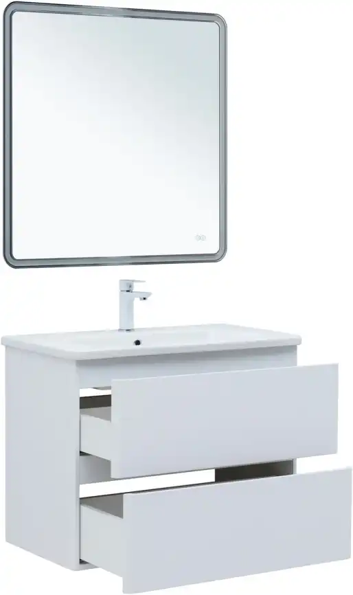 Тумба под раковину Aquanet Эмбер 80 белый матовый 330467 фото 4