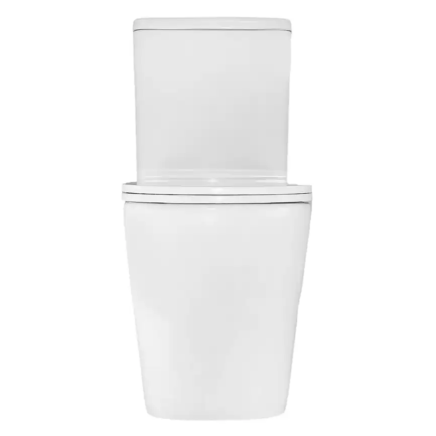 Унитаз-компакт Azario Quadro AZ-2175 напольный, безободковый, в комплекте с бачком и сиденьем микролифт, Белый глянцевый фото 11