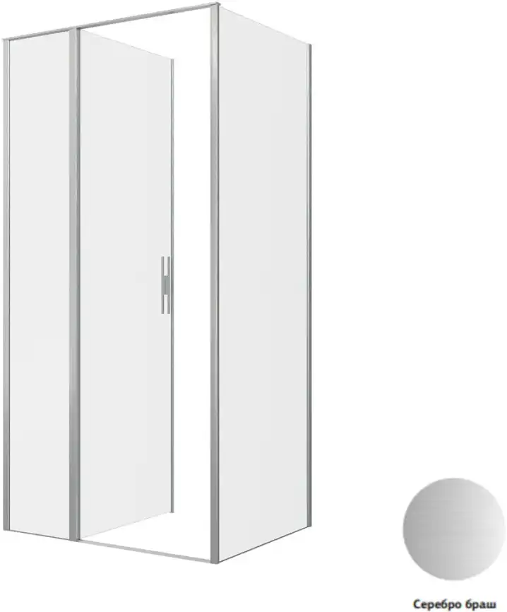 Душевой уголок Allen Brau Priority 100x90 3.31029.BA + 3.31044.BA серебро браш фото 4