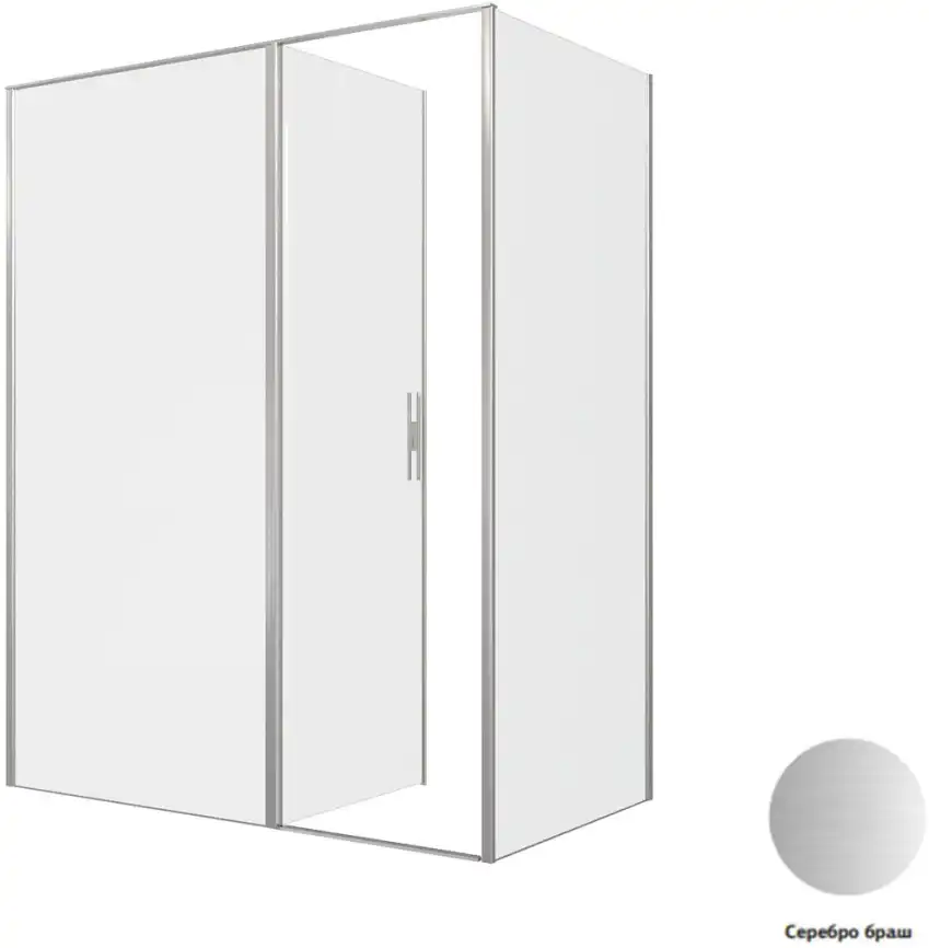 Душевой уголок Allen Brau Priority 160x90 3.31038.BA + 3.31044.BA серебро браш фото 4
