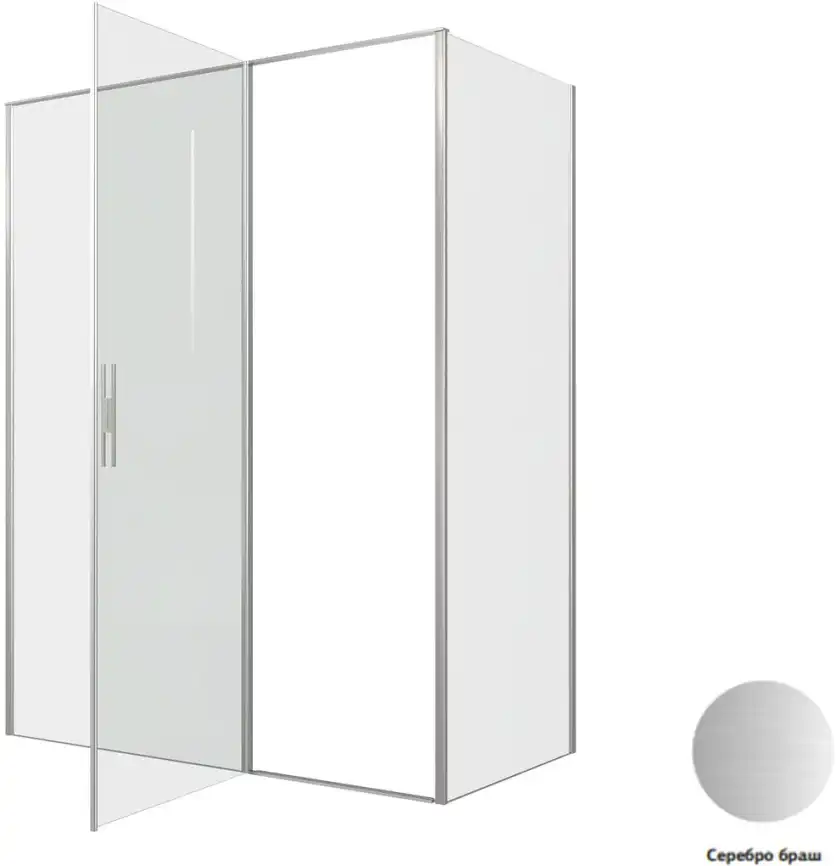 Душевой уголок Allen Brau Priority 160x80 3.31038.BA + 3.31041.BA серебро браш фото 5