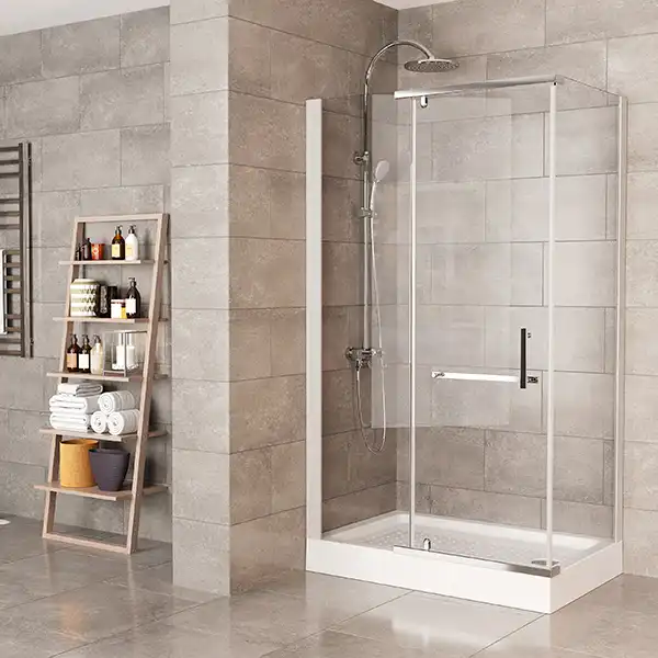 Душевой уголок Mirsant Arena Square 120х80 профиль Хром стекло прозрачное фото 1