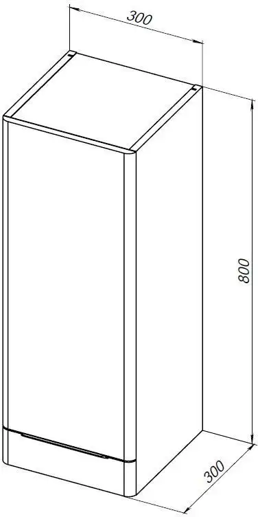 Шкаф-пенал Aquanet Ирис new 30 белый глянец 310155 фото 2