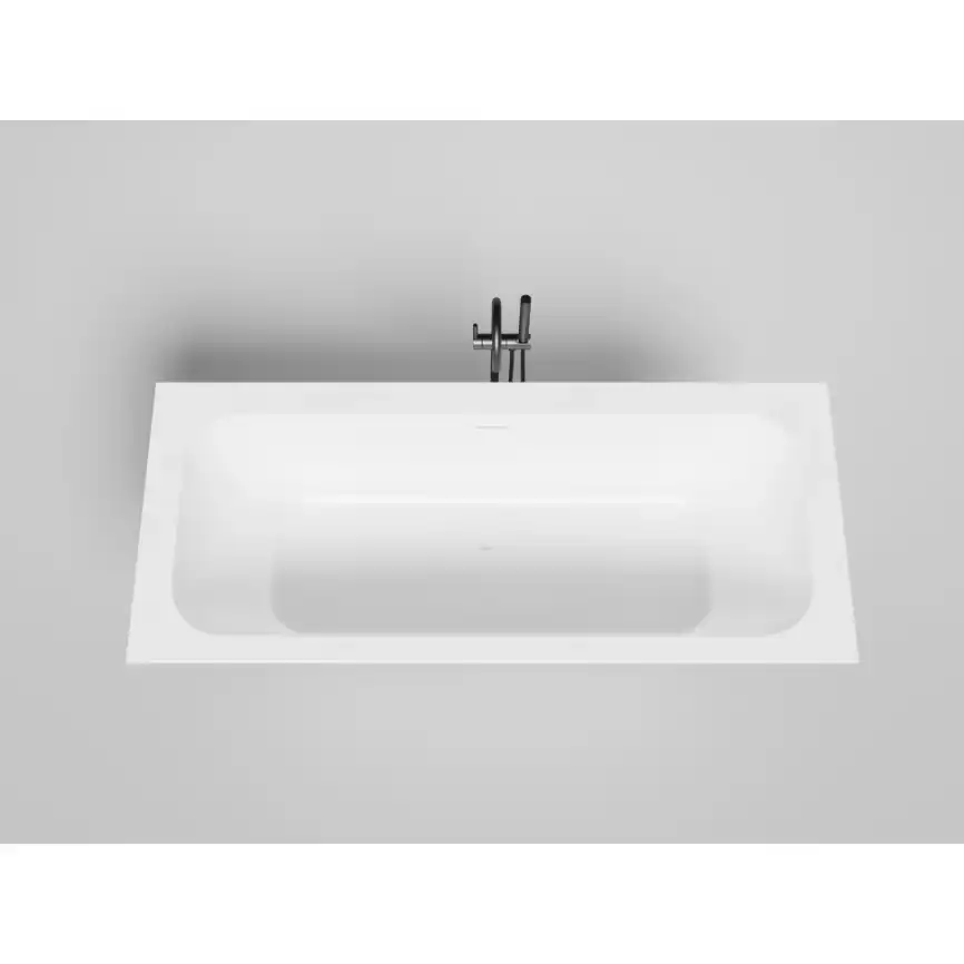 Ванна Salini ORLANDA AXIS KIT 190х80 103321M из материала S-Stone, Белая матовая фото 1