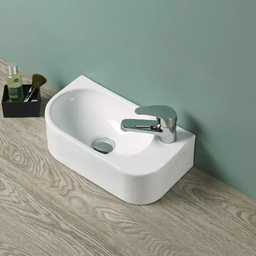 Рукомойник AVS Эстер 40x22 L, белый фото 3