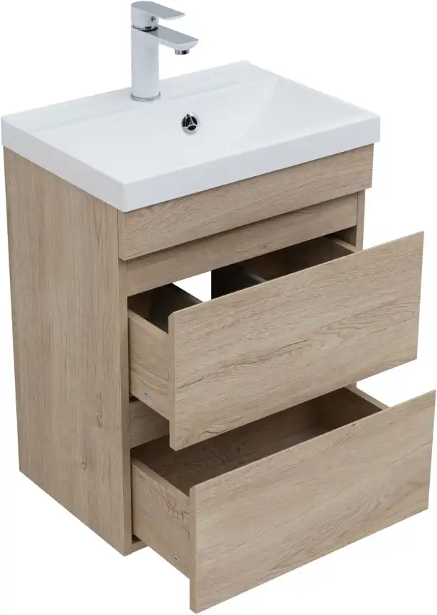 Тумба под раковину Aquanet Нота New 50 дуб светлый 334196 фото 4