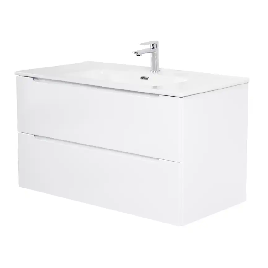 Тумба под раковину BelBagno ETNA-1000-2C-SO-BL-P подвесная Bianco Lucido фото 3