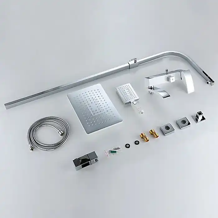 Душевая система Gappo G2407-8  с поворотным изливом, Хром / Белый фото 8