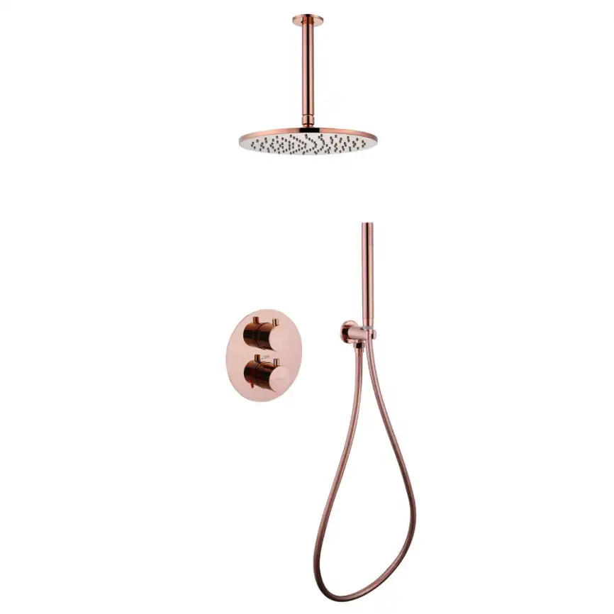 Душевая система ABBER Wasser Kreis AF8121RG скрытого монтажа без излива, розовое золото фото 1
