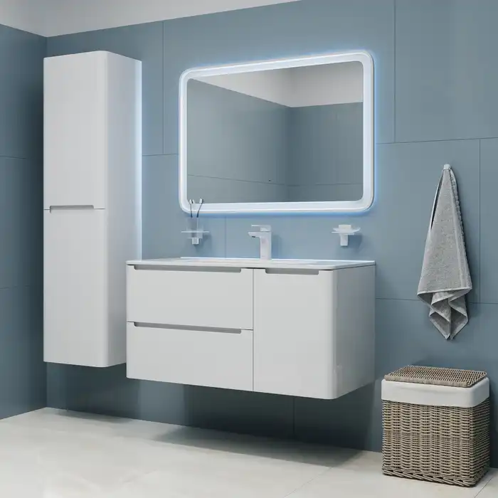 Тумба с раковиной IDDIS Edifice 100, подвесная, Белая, EDI10W1i95K фото 11