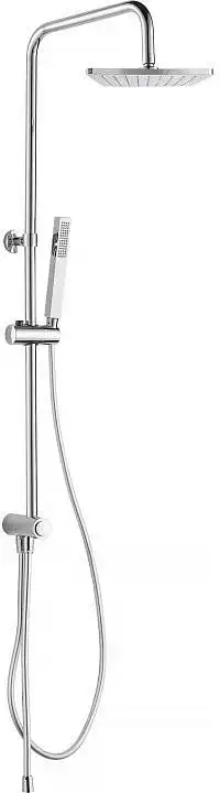 Душевая система Aquanet Practic AF100-70-S-C для ванны и душа без смесителя, с верхним и ручным душем, Хром фото 1
