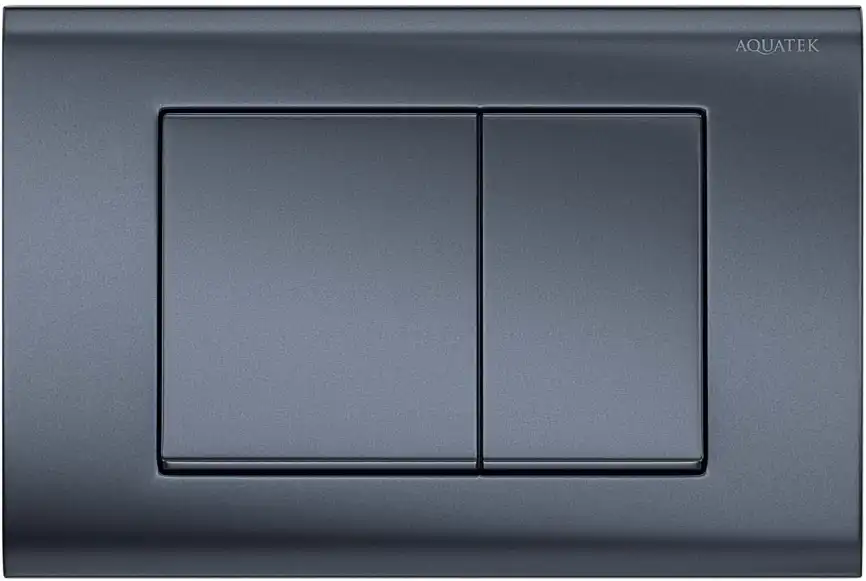 Кнопка смыва Aquatek KDI-0000033, Оружейная сталь фото 1