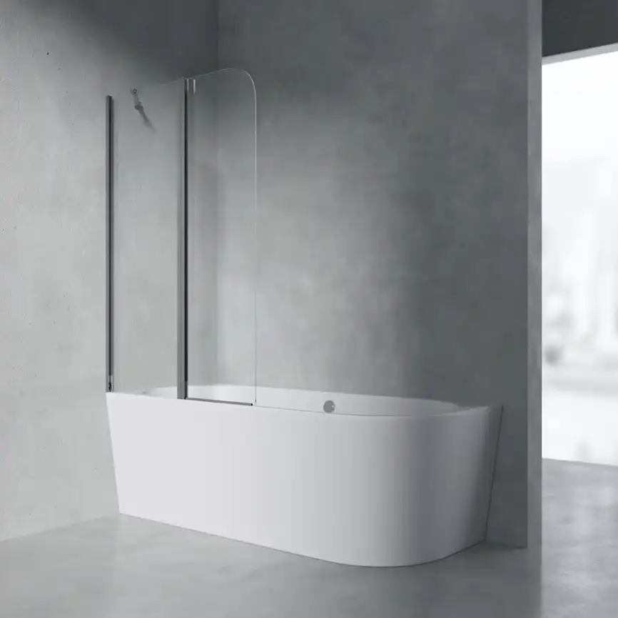 Шторка на ванну AVS Асти Дуо 100 левая профиль хром, стекло прозрачное, 803-0016-150-5545L-CR-T фото 5