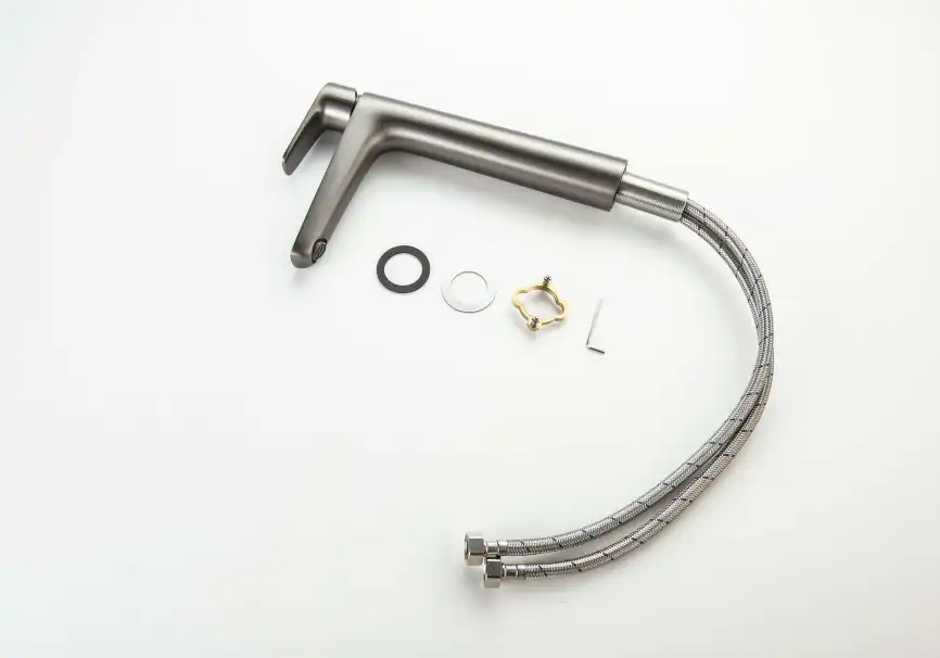 Смеситель для раковины Aquatek Бетта AQ1104BGM, Оружейная сталь фото 3