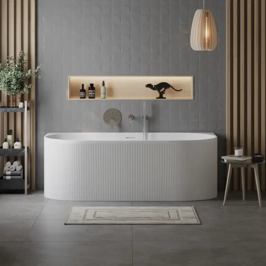 Акриловая ванна BELBAGNO 170х80 BB412-1700-800-MATT, отдельностоящая, Белая матовая фото 6