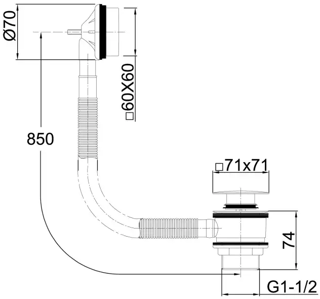 Слив-перелив для ванны Allen Brau Infinity 5.21028-31 черный матовый фото 2