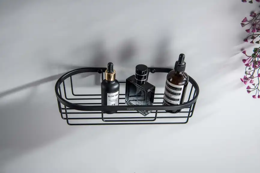 Полка для душа Aquatek AQ4916MB, Черный матовый фото 4