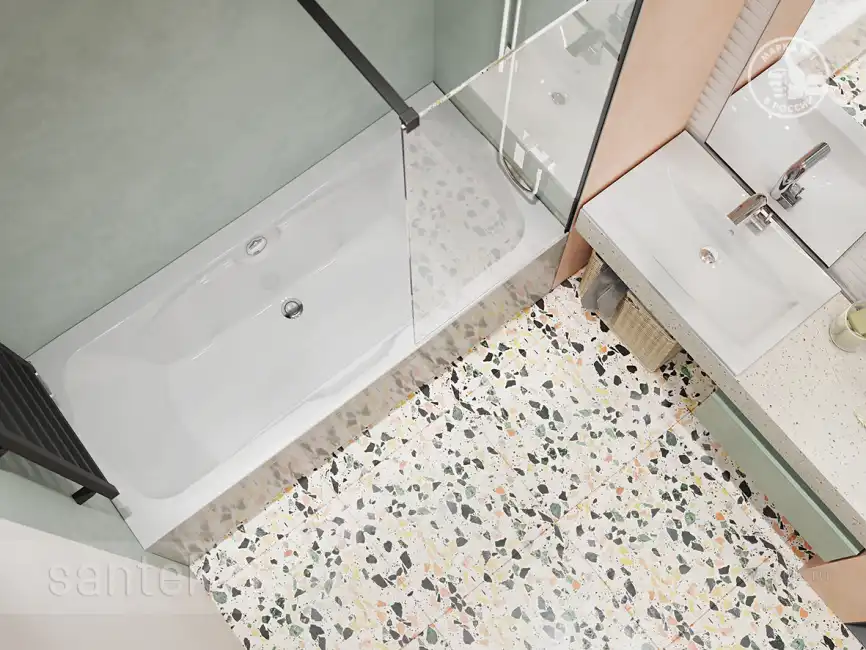 Акриловая ванна Santek Корсика 180х80 1WH111981 прямоугольная, Белая фото 8