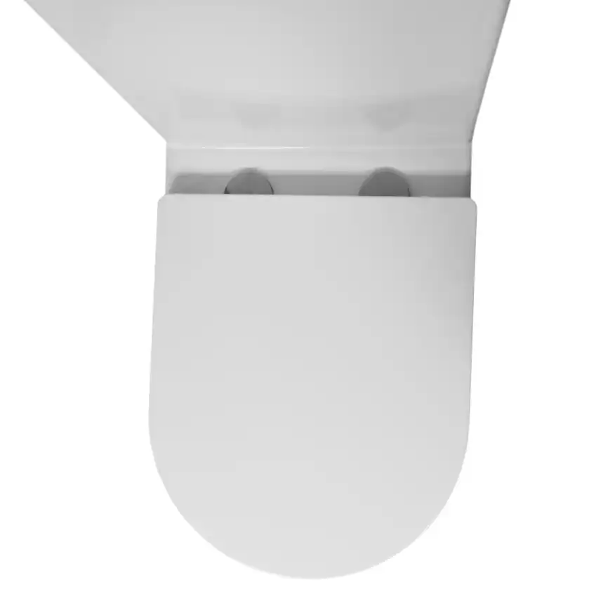 Унитаз-компакт Azario Blanco AZ-T003B-R напольный, безободковый, в комплекте с бачком и сиденьем микролифт, Белый глянцевый фото 8