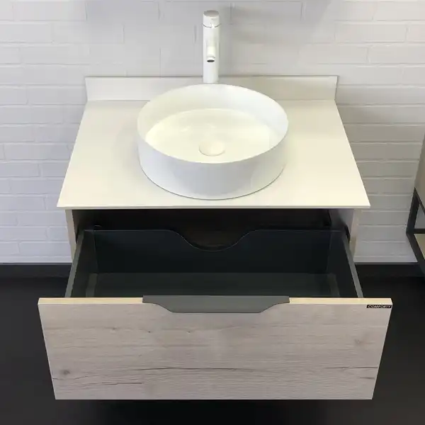 Тумба с умывальником Comforty Порто 75 Дуб дымчатый, 00-00009321 фото 3